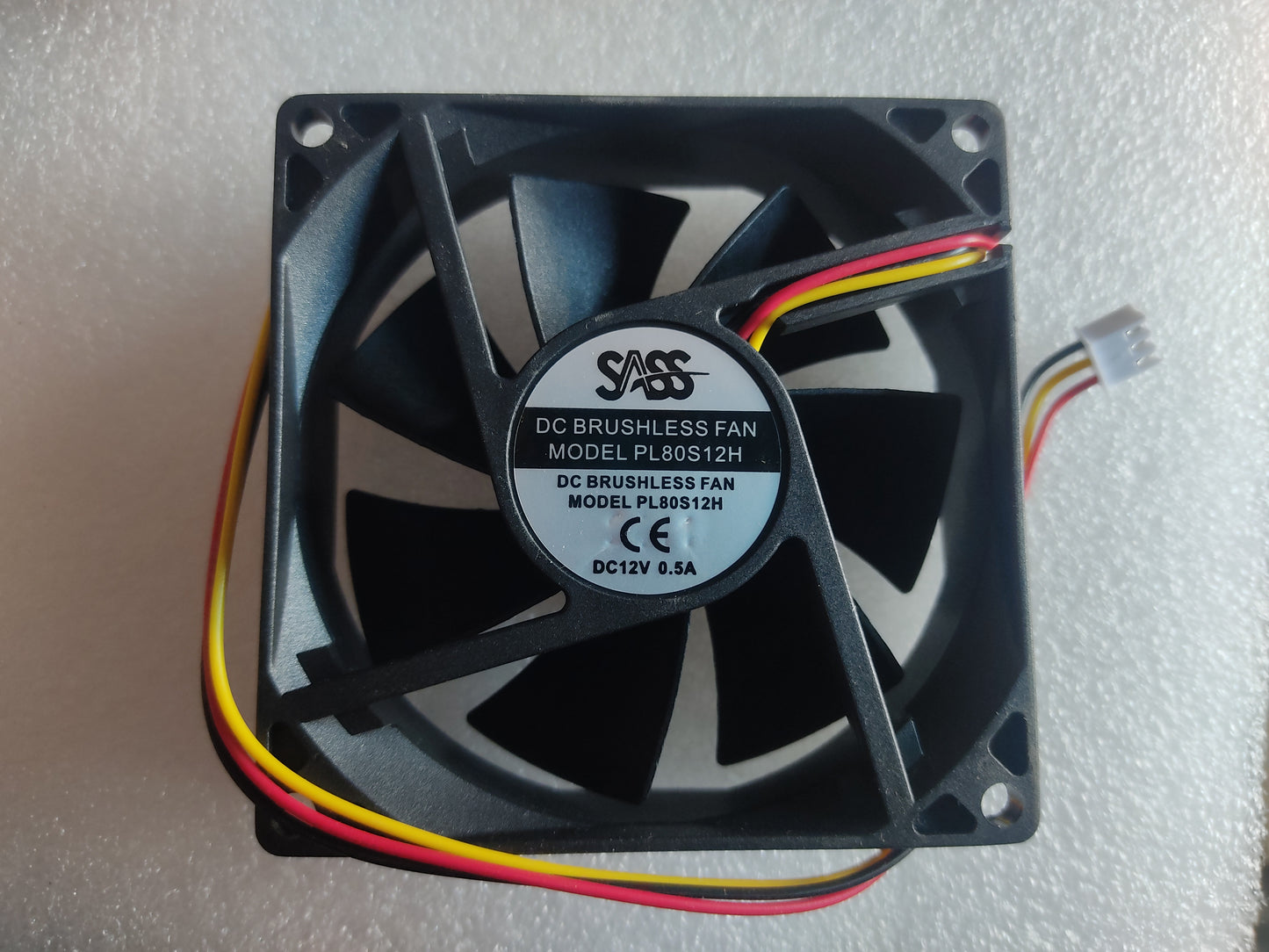SASS DC BRUSHLESS FAN 3pin 3" MODEL PL80S12H DC12V 0.5A CE
