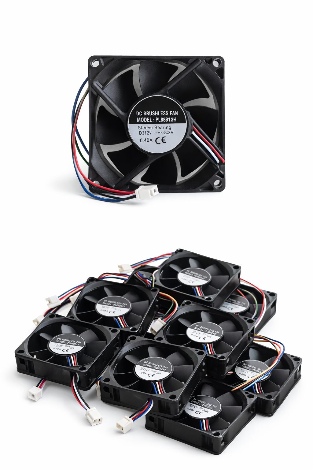 DC BRUSHLESS FAN 4pic 3" MODEL PL80512H Sleeve Bearing DC12V 0.40A CE