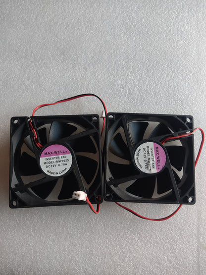 INVERTER FAN 2pin MODEL: MW8025 DC12V 0.70A MAX.WELL®  MADE IN CHINA