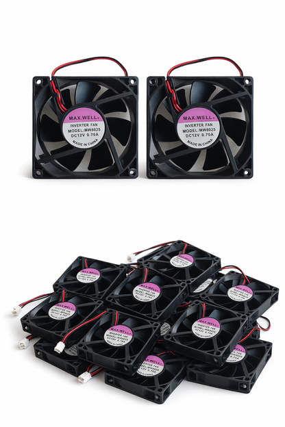 INVERTER FAN 2pin MODEL: MW8025 DC12V 0.70A MAX.WELL®  MADE IN CHINA