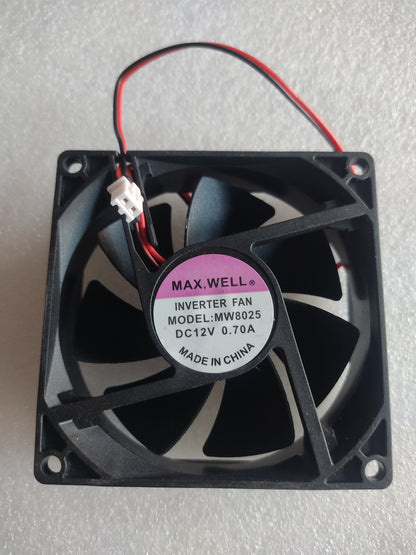 INVERTER FAN 2pin MODEL: MW8025 DC12V 0.70A MAX.WELL®  MADE IN CHINA