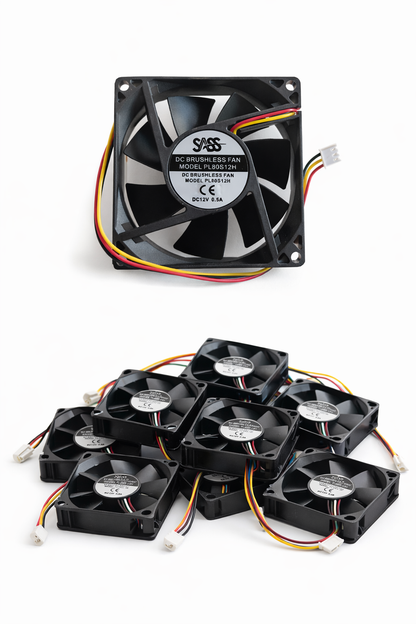SASS DC BRUSHLESS FAN 3pin 3" MODEL PL80S12H DC12V 0.5A CE