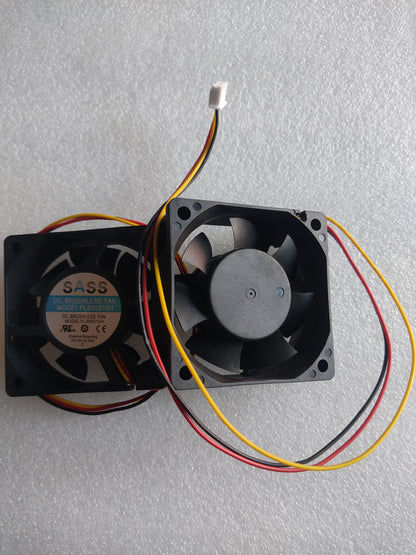 SASS DC BRUSHLESS FAN 2" 3pin MODEL PL605S15H Sleeve Bearing DC15V 0.25A CE RUus