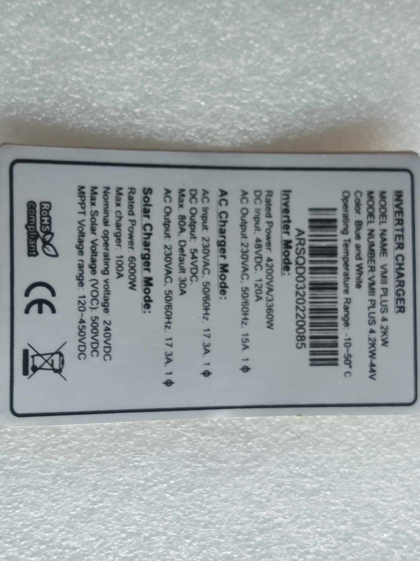 Side details sticker silver color 4KV-6 KV