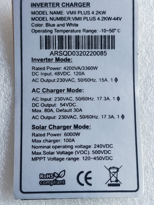 Side details sticker silver color 4KV-6 KV
