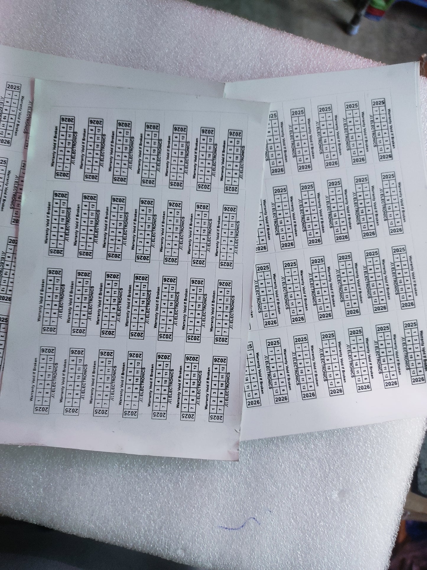 warranty sticker